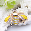 Cute Animal Bee Brooch Pins For Women Rhinestone Wing Hornet Brooch Crystal Enamel Jewelry Bee Broches Lapel Insect Scarf Pins
