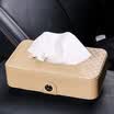 BOOST Car Tissue Box Car Tissue Box Chair Back Hanging Car Sun Visor Skylight Hanging Carton Car with Microfiber Leather Black