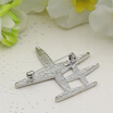 Promotion 2 Planes Broches brooch women CZ Crystal Scarf Lapel Pins Accessory Airline Stewardess Aviation Occupation Brooches