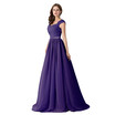 Appliques Lace Long Evening Prom Bridesmaid Dresses A-line Party Gown