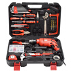 Kraft Weir 600W13mm Household Electric Drill Impact Drill Toolbox Tool Set Tool Kit Household Repair Tool 108 Piece Set P2796A