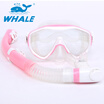 Whale Diving Mask Set with Single-lens&large frame Glass Lenses Freediving Mask Snorkel Set
