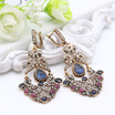 New Bright Flower Earrings Turkish Retro Gold Plating Swinging Pendant Earrings Princess Hook Luxury Women Jewelry Festival Gift