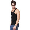 Arctic cashmere new QMB05304 men wild summer vest male pure color cotton fashion casual sports sweater black 17090 M