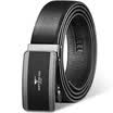 Seven wolves belt mens leather automatic buckle layer leather mens belt business mens pants belt 7A719137000-37 extended version black 125cm