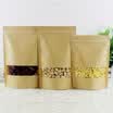 YoujialiangpinSelf-upstanding thick kraft paper Ziplock bag Tea bag packaging bag Melon sealed bag Visual models 23355cm 20