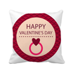 Pink Round Happy Valentines Day Square Throw Pillow Insert Cushion Cover Home Sofa Decor Gift