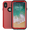 Mzxtby Waterproof Case for iPhone X Shockproof phone Back Cover Transparent 360 Full Protection Outdoor Swimming&skiing