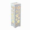 Lámpara de mesa para el dormitorio Lámpara de noche Pantalla blanca que emite luz de repuesto 40W Decoración del hogar Estilo rústico de madera Lámpara de mesa