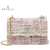 BAFELLI wool sequined bag multicolor hasp bolsos mujer simple panelled chains crossbody bag black women messenger bags