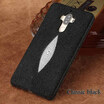 Genuine Leather Phone Case For Huawei Mate 9 Case Natural Pearl Fish Skin Back Cover For P10 Case