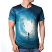 Mens Fashion Pullovers Personality Printed Short Sleeves T-shirts