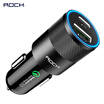 Rock USB Type C PD Car Phone Charger for iPhone X Quick Charge 30 QC30 36W USB Car Charger For Samsung galaxy Huawei Xiaomi