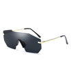 Rimless Mirror Sun Glasses For Men Women Brand Designer Hexagon Sunglasses Retro Vintage Eyewear Oversized Sunglass Shades