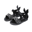 2018 Hot Sale Baby Girl Sandals Fashion Bling Shiny Rhinestone Girls Shoes With Rabbit Ear Kids Flat Sandals 13-22CM