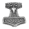 Hpolw Thors Hammer Celtic Knot Stainless Steel Pendant with Chain Necklace