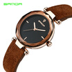 SANDA Genuine Leather Gold Women Watches Ladies Fashion Famous Jewelry Wrist Watch Diamond Female Clock