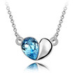100 Original Crystals From Swa Elements Heart Pendant Necklace For Women Party Jewelry Infinity Chain Collier Mothers Day Gift 1