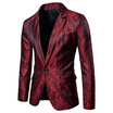 Mens Fashion Printed Slim Fit Suit