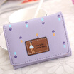Fashionable Lovely Cartoon Lady Wallet Girls Short Smash Floral Purse Card Bag