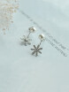 ONICE 925 Sterling Silver Eearing Set with Lucky Leaves&Cultured Pearls WQE012