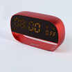 TIMESS alarm clock wireless Bluetooth creative speaker living room bedroom electronic clock mute led bedside music small alarm clock T001-3 silver