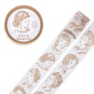 Kinbor PDA&paper tape 10mm7mhand book sticker color tape gold border DTB64258