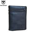 BULL CAPTAIN 2017 CASUAL Corto Trifold Cerrojo Cartera Cremallera MEN Café Café Monedero de Cuero Moneda de Bolsillo Monedero Bolsa Titular de la Tarjeta