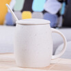 Haofeng taza de cerámica taza de desayuno pareja taza taza taza de café taza de leche con tapa con cuchara taza de té taza de oficina taza de agua juego de té blanco copa de barril de vino estrellado con tapa con cuchara