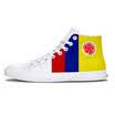 Zapatillas Casual de corte alto clásicas de Colombia Unisex World Cup Print Custom Sneakers