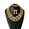 Gold Metal Ball Women Party Accessories African Jewelry Set Necklace Bracelet Earrings Nigerian Jewelry Wedding Jewelry Sets