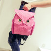 Korean Fashion Womens Bag PU Embossed Owl Backpack New Female Cartoon Animal Backpack Travel