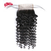 Ali Queen Hair Brazilian Lace Closure Deep Wave 4x4 Virgin Human Hair Closure Free Part With Baby Hair