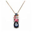 Aiyaya Flower America And Europen Style Elegant Waterdrop Multicolor Pendant Necklace Women Accessories