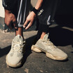 2018 Mens fashion popular clunky sneakers Classic vintage Sports shoes Casual shoes flat lace-up breathable Running shoes