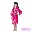 Child Peacock Cardigan Children dressing gown Summer thin embroidered silk Homewear Japanese style cardigan gown Girls print Peac