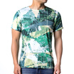 Fashion Mens O-neck Geometric Print Pullover T-Shirts