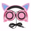 Folding earphone Cute LED Light Cartoon Cat earphone For Gaming Cat Headphone For PC Computer Mobile Phone MP3 Mobile phone music