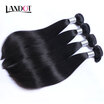 8A Peruvian Virgin Hair Straight Natural Black Color 100 Human Hair Weaves 4 Bundles Lot Peruvian Remy Hair Extensions Can Be Dye