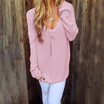 Pure Color Round Neck Long Sleeve Loose Sweater