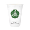 OTOR 240ml380ml Disposable Paper Cup with Cover for Hot Drink Milk Tea Coffee Thickend Corrugated Double-Paper Cup 100pcs