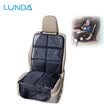 LUNDA Protector de asiento de coche de cuero de lujo Funda de asiento de coche para niño o bebé Protector de asiento de Easy Clean Safety Antideslizante Universal Negro