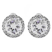 Aiyaya White Gold Plated High Quality Cubic Zircon Round Stud Earrings For Womens