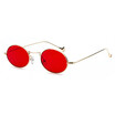 SHAUNA Classic Women Small Oval Sunglasses Fashion Candy Colors Men Clear Red Lens Glasses UV400