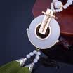 platinum Milpro car pendant high-end car ornaments jewelry jade pendants into the security mirrors car pendant agate stone car hanging - safe&tassels