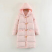 2018 winter womens new hooded long cotton-padded coat solid color