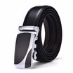 XHtang Mens Belt Genuine Leather Automatic Buckle belt For Waistband Ratchet Strap Black Leather Belt Designer Belt For Jeans Gift