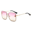 SHAUNA Little Bee Decoration Classic Women Square Rimless Sunglasses Fashion Men Clear Gradient Lens Shades UV400