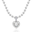 Aiyaya Fashion Jewelry White Gold Plated Heart Ball High Quality Crystal Pendant Necklace