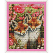 DIY Handmade Needlework Counted Cross Stitch Set Embroidery Kit 14CT Lovely Foxes Pattern Cross Stitching 35 44cm Home Decoratio